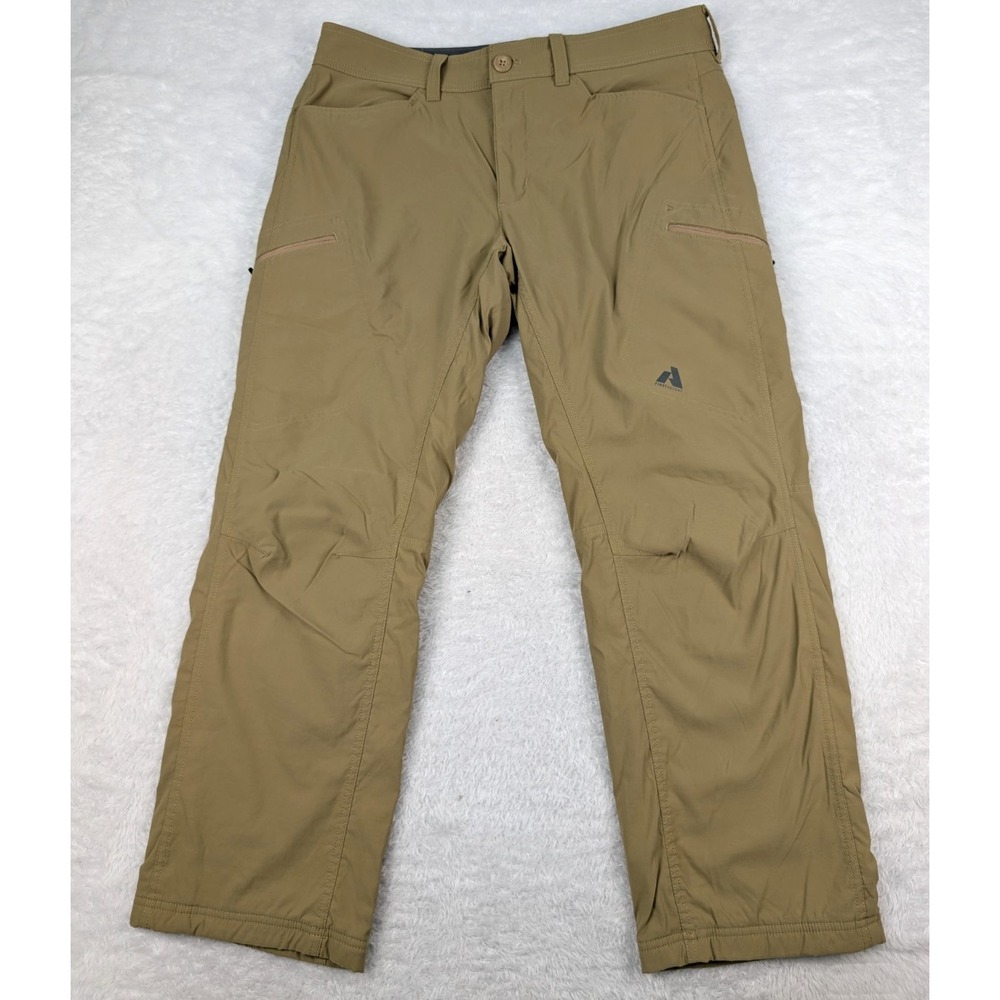 Eddie Bauer First Ascent Guide Pro Pants Men's 35x30(29) Beige Fleece Lined